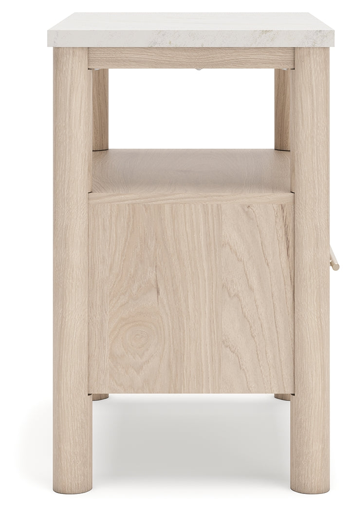 Cadmori Two-tone King Upholstered Panel Bed, Dresser and Nightstand from Ashley Furniture - Luna Furniture