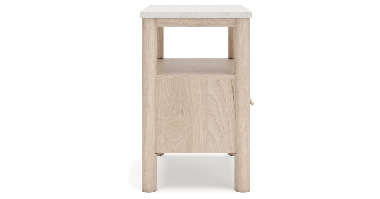 Cadmori Queen Upholstered Panel Bed with Dresser and 2 Nightstands in Two-tone from Ashley - Luna Furniture