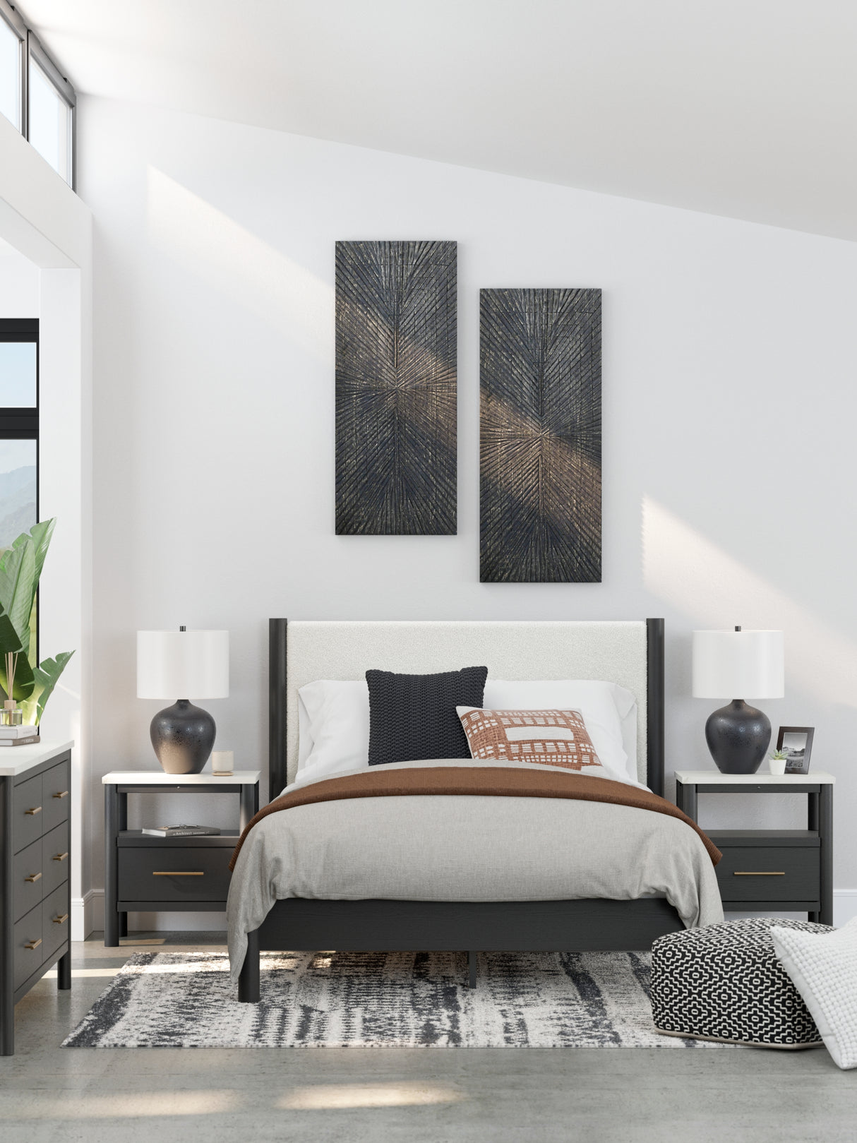 Cadmori Black/White Nightstand from Ashley - Luna Furniture