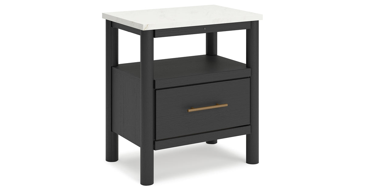 Cadmori Black/White Nightstand from Ashley - Luna Furniture