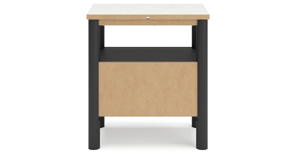 Cadmori Black/White Nightstand from Ashley - Luna Furniture