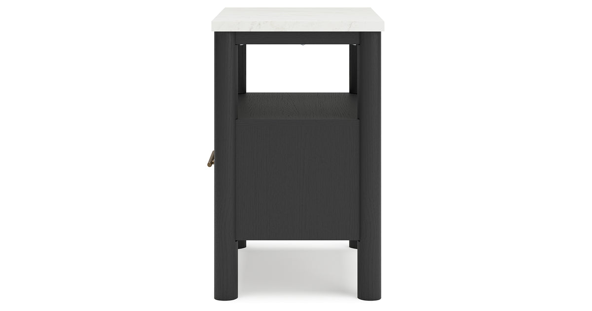 Cadmori Black/White Nightstand from Ashley - Luna Furniture
