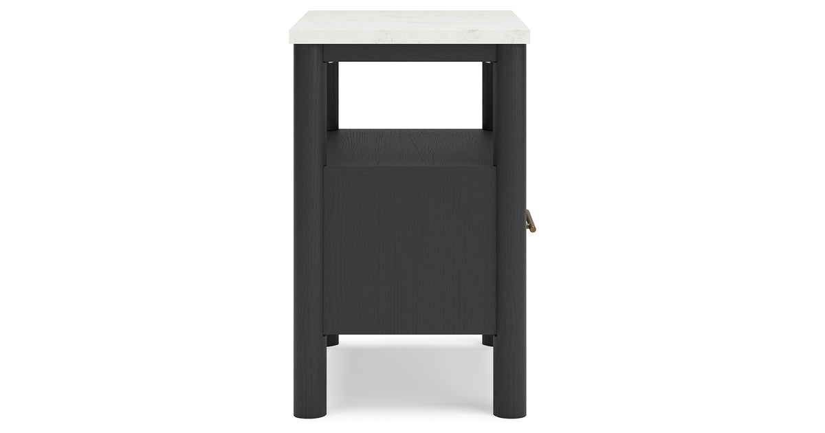 Cadmori Black/White Nightstand from Ashley - Luna Furniture