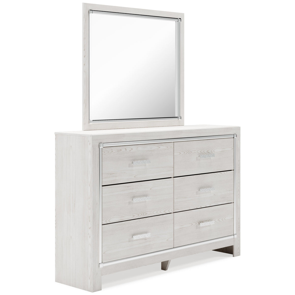 Altyra White Upholstered LED Panel Platform Bedroom Set from Ashley - Luna Furniture