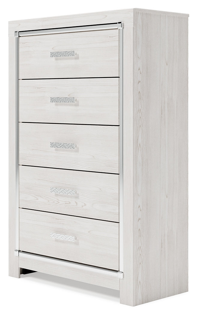 Altyra White Queen Storage Bed, Dresser, Mirror, Chest and Nightstand from Ashley - Luna Furniture
