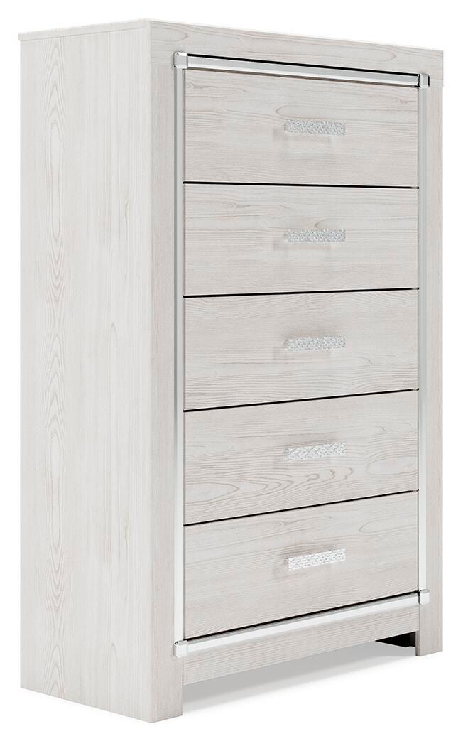 Altyra Queen Bookcase Storage Bed, Chest and 2 Nightstands from Ashley - Luna Furniture