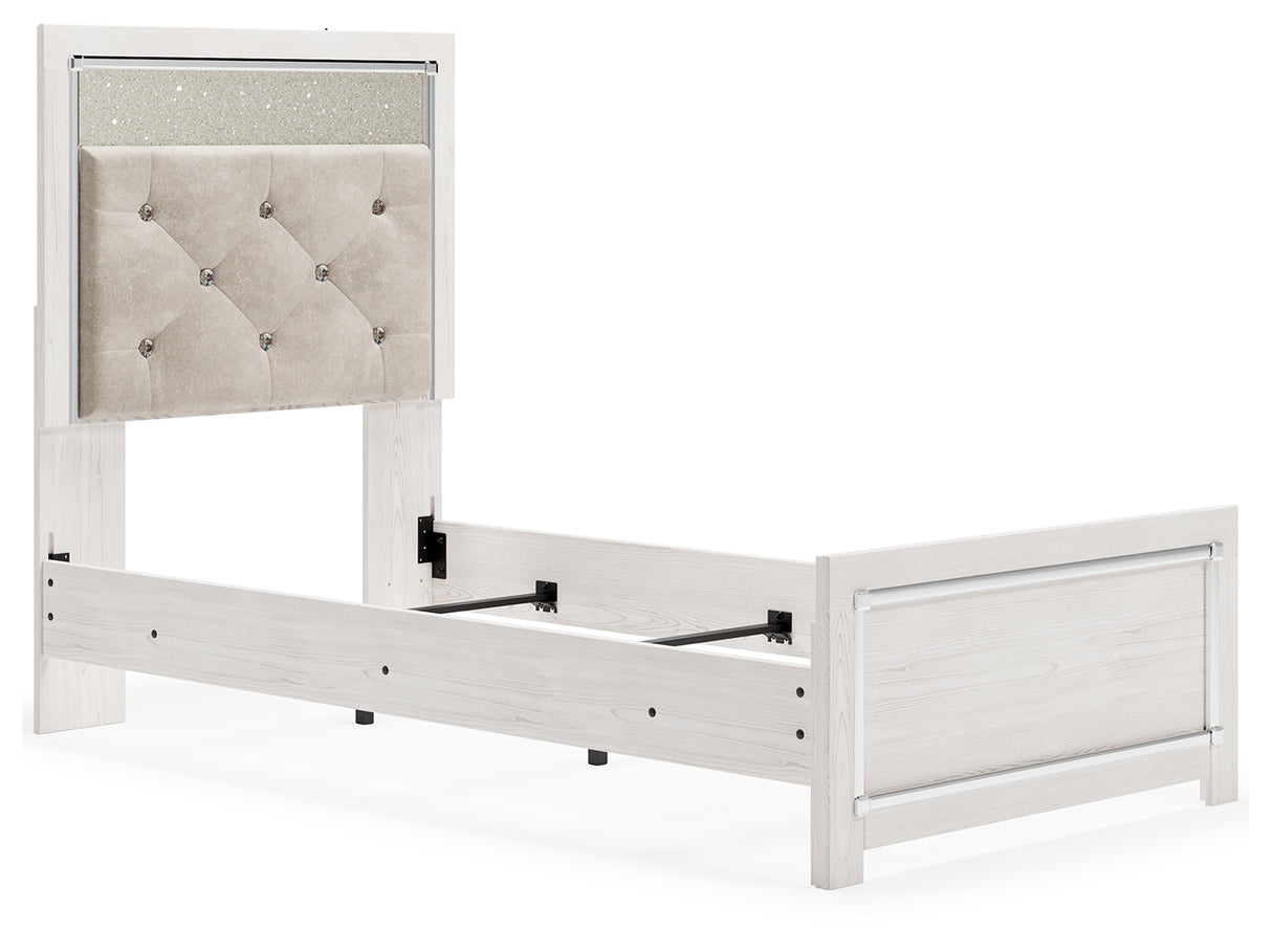 Altyra White Twin Panel Bed, Dresser, Mirror and Nightstand from Ashley - Luna Furniture