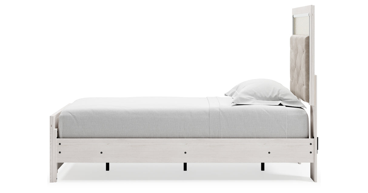 Altyra Twin Upholstered Panel Bed and 2 Nightstands from Ashley - Luna Furniture