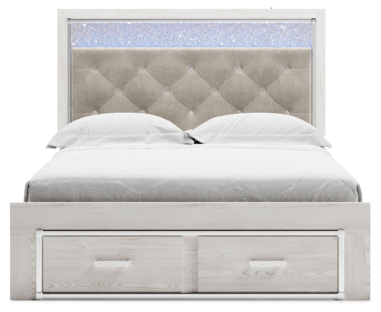 Altyra White Queen Storage Bed, Dresser, Mirror, Chest and Nightstand from Ashley - Luna Furniture