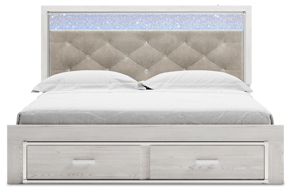 Altyra White King Storage Bed, Dresser and Nightstand from Ashley Furniture - Luna Furniture