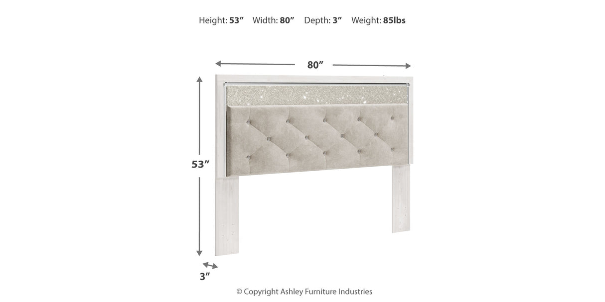 Altyra White King/California King Upholstered Panel Headboard from Ashley Furniture - Luna Furniture