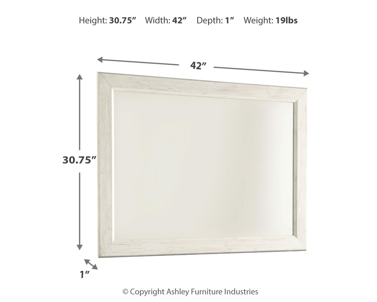 Willowton Whitewash Bedroom Mirror (Mirror Only) from Ashley Furniture - Luna Furniture
