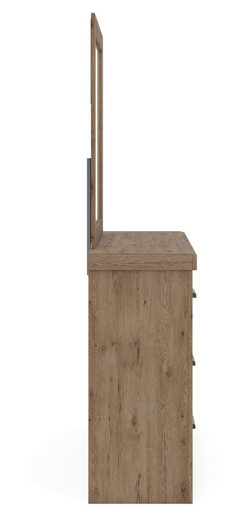 Oliandon Light Brown Dresser and Mirror from Ashley - Luna Furniture