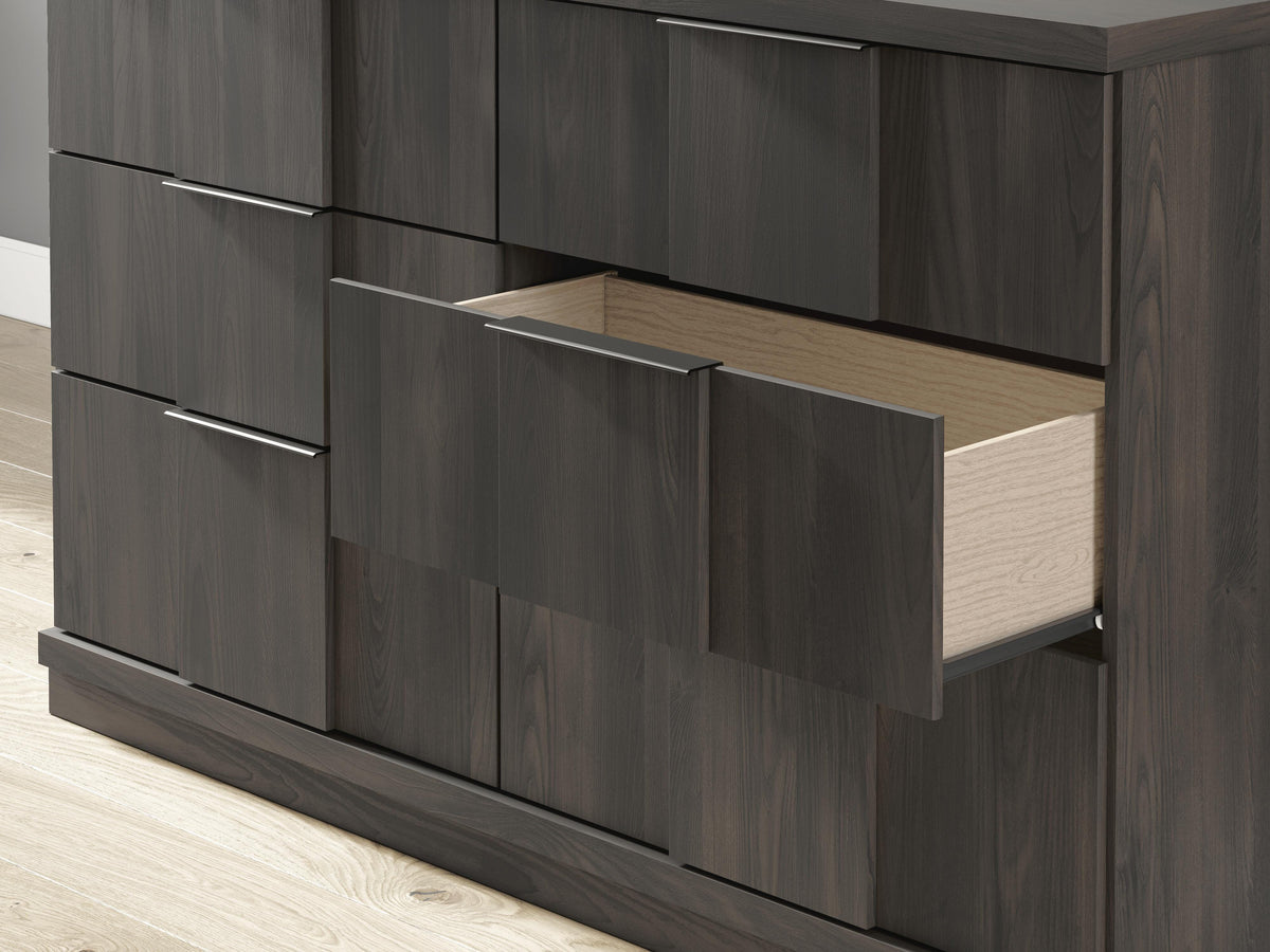 Shaehartin Dark Brown Dresser and Mirror from Ashley - Luna Furniture