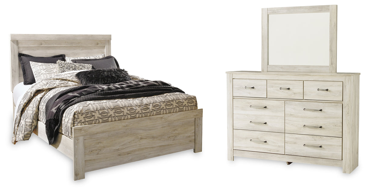 Bellaby Queen Panel Bed, Dresser and Mirror from Ashley - Luna Furniture