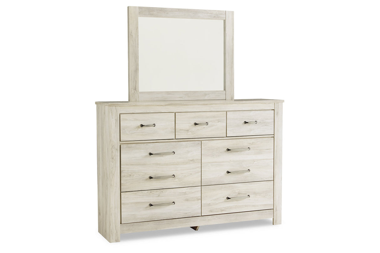 Bellaby Whitewash Dresser and Mirror from Ashley - Luna Furniture