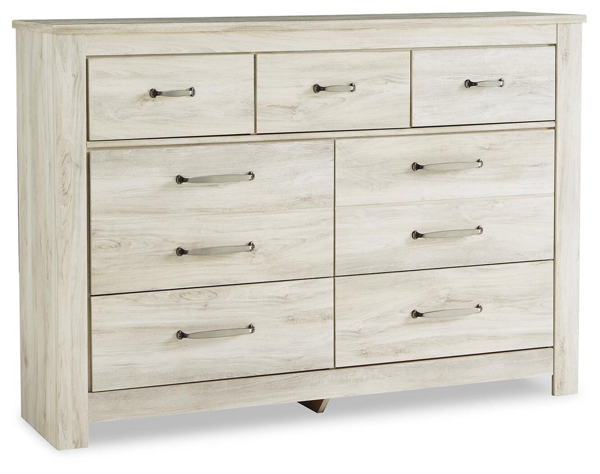 Bellaby Whitewash Queen Storage Panel Bed with Dresser and Nightstand from Ashley - Luna Furniture