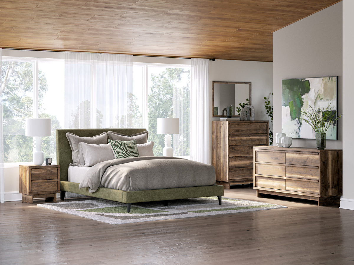 Chirason Sage Green Upholstered Bedroom Set from Ashley Furniture - Luna Furniture