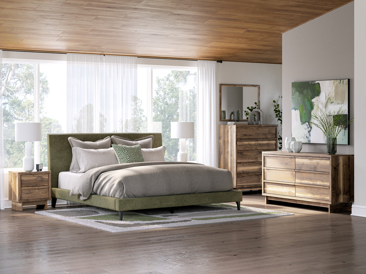 Chirason Sage Green Upholstered Bedroom Set from Ashley Furniture - Luna Furniture