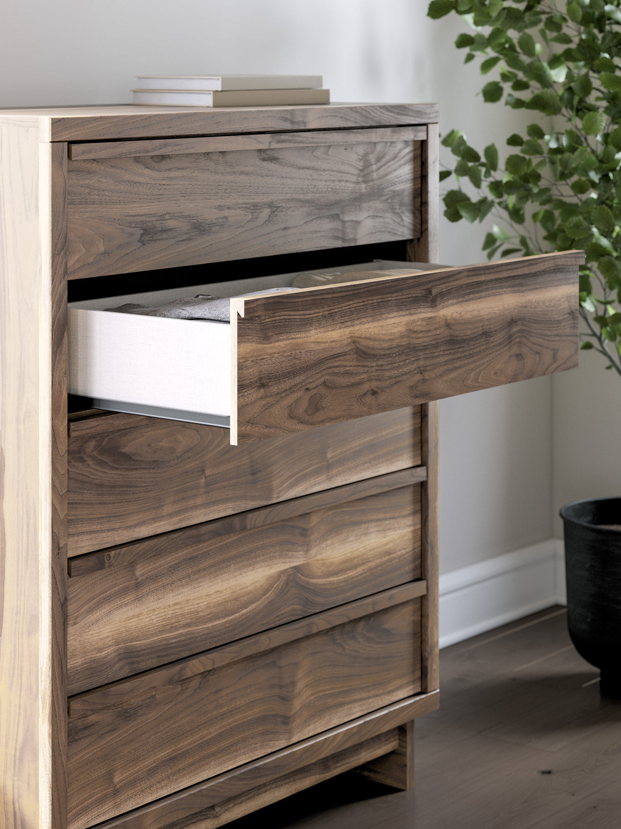 Chirason Sage Green California King Upholstered Bed with Mirrored Dresser, Nightstand and Wide Chest from Ashley Furniture - Luna Furniture
