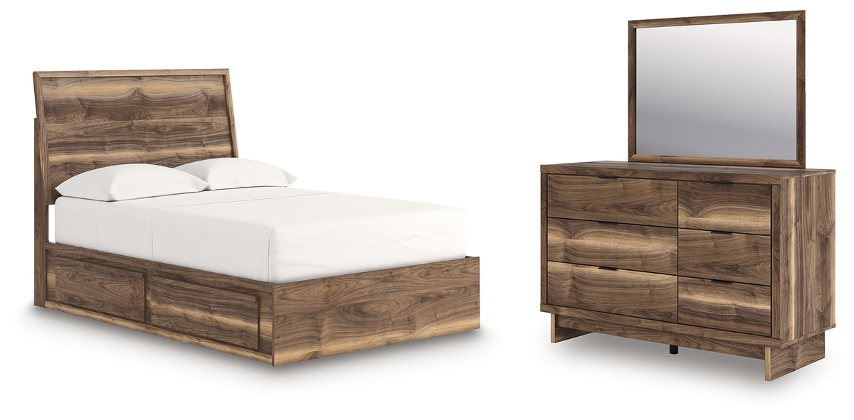 Chirason Full Panel Storage Bed, Dresser and Mirror from Ashley Furniture - Luna Furniture