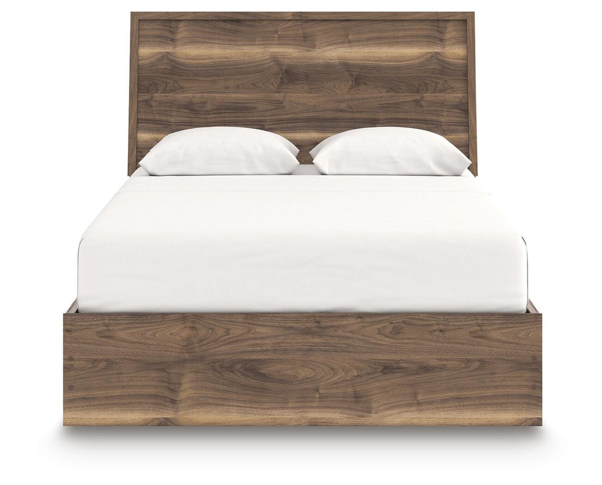 Chirason Brown Queen Bed with Mirrored Dresser from Ashley Furniture - Luna Furniture