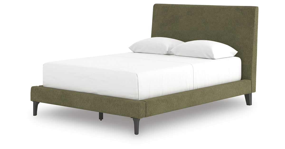 Chirason Sage Green Full Upholstered Bed with Roll Slats from Ashley Furniture - Luna Furniture