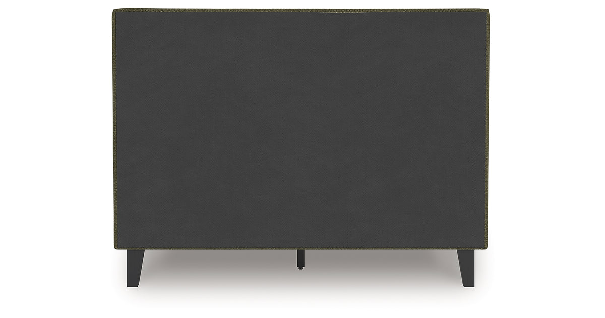 Chirason Sage Green Full Upholstered Bed with Roll Slats from Ashley Furniture - Luna Furniture