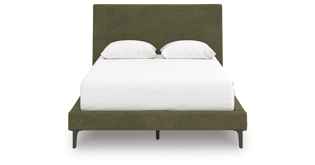 Chirason Sage Green Full Upholstered Bed with Roll Slats from Ashley Furniture - Luna Furniture