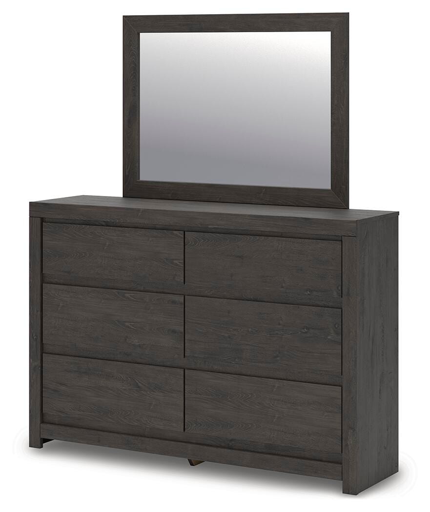 Fraluna Charcoal Queen Panel Bed, Dresser and Mirror from Ashley Furniture - Luna Furniture