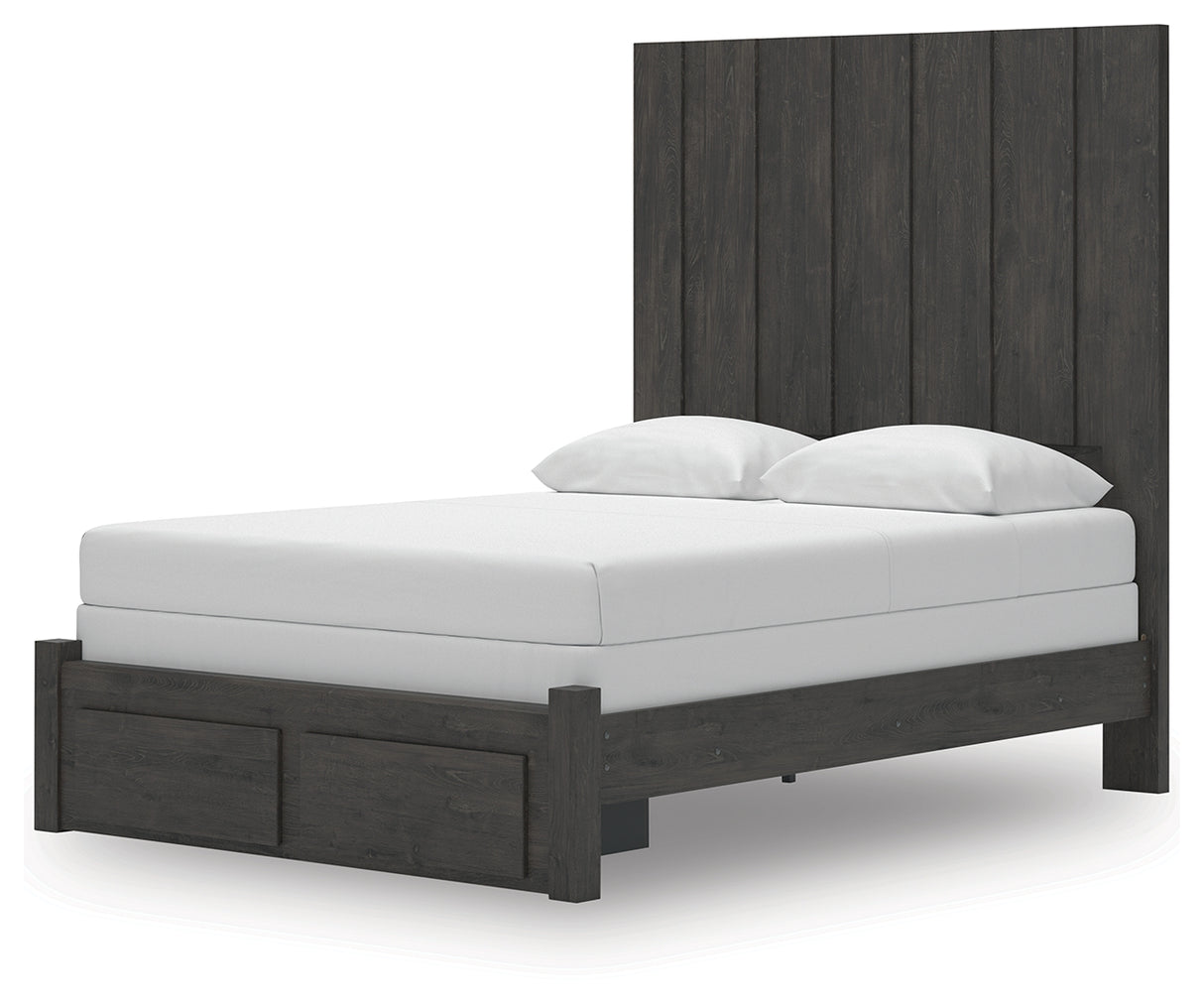 Fraluna Charcoal Queen Panel Storage Bed, Dresser and Mirror from Ashley Furniture - Luna Furniture