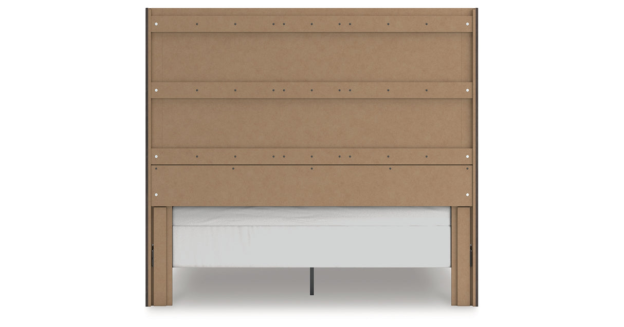 Fraluna King Panel Bed with Dresser and Nightstand in Charcoal from Ashley Furniture - Luna Furniture