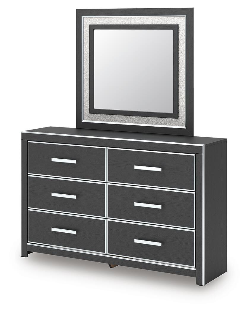 Zuraleus Black King Storage Bed, Dresser, Mirror, Chest and Nightstand from Ashley - Luna Furniture