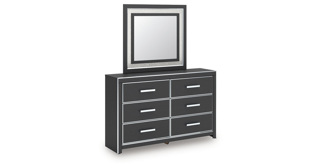 Zuraleus Black King Storage Bed, Dresser, Mirror, Chest and Nightstand from Ashley - Luna Furniture