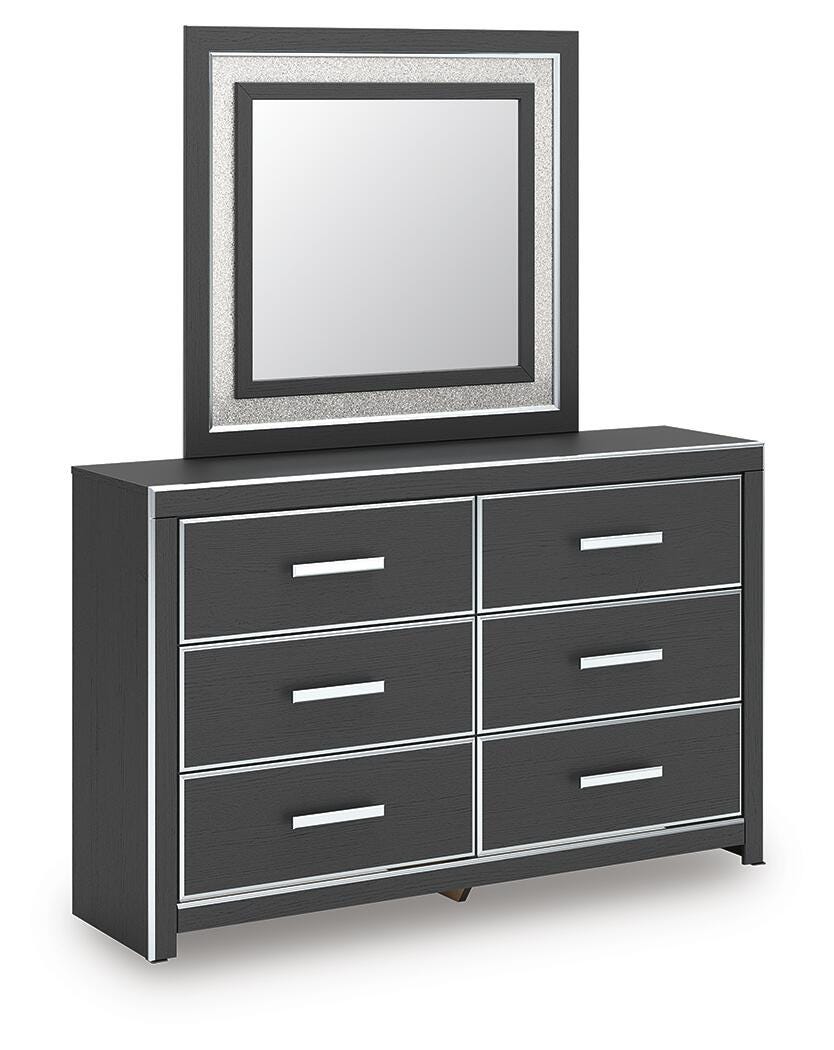 Zuraleus Black King Storage Bed, Dresser, Mirror, Chest and Nightstand from Ashley - Luna Furniture