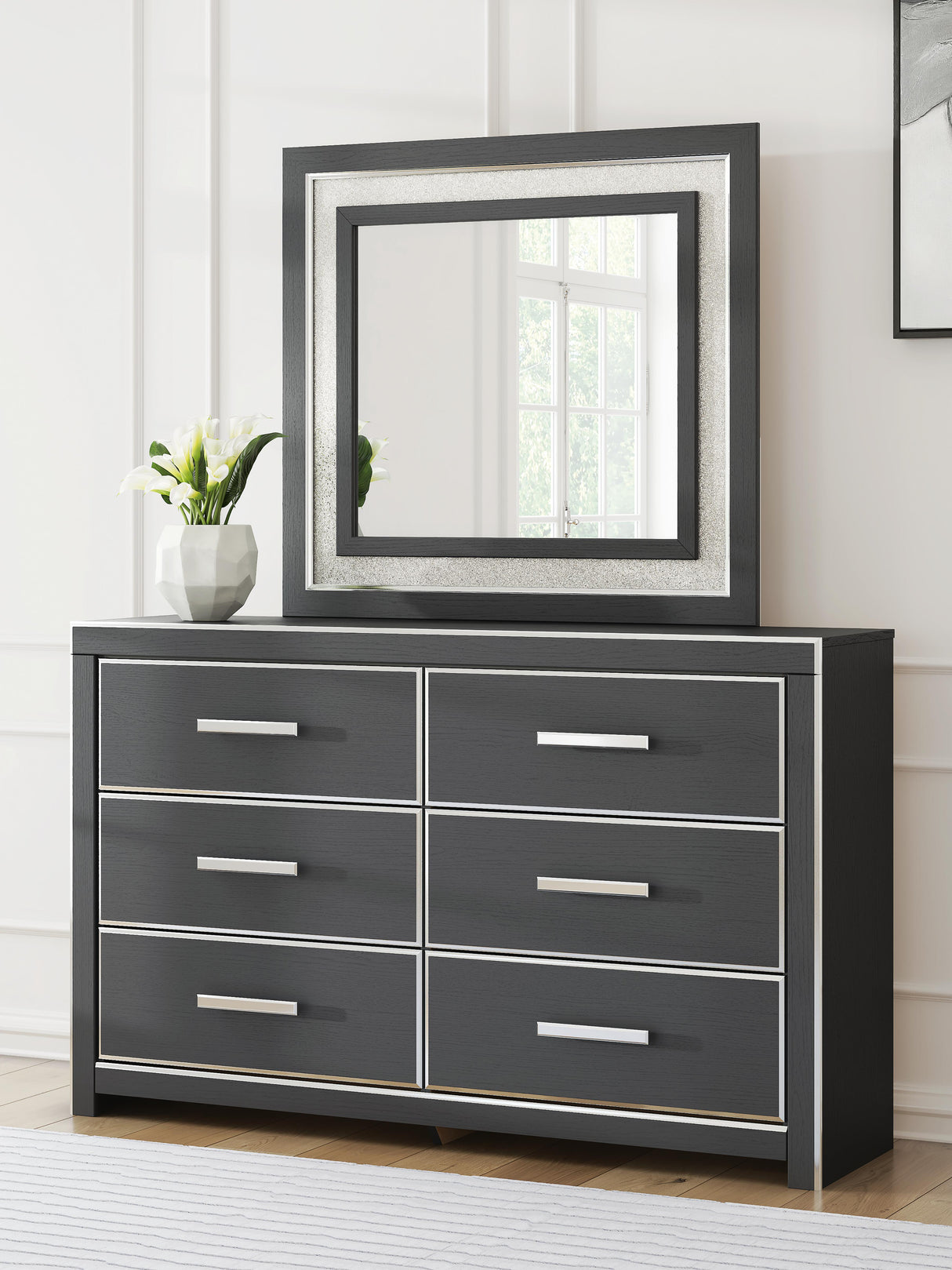 Zuraleus Black Dresser and Mirror from Ashley Furniture - Luna Furniture