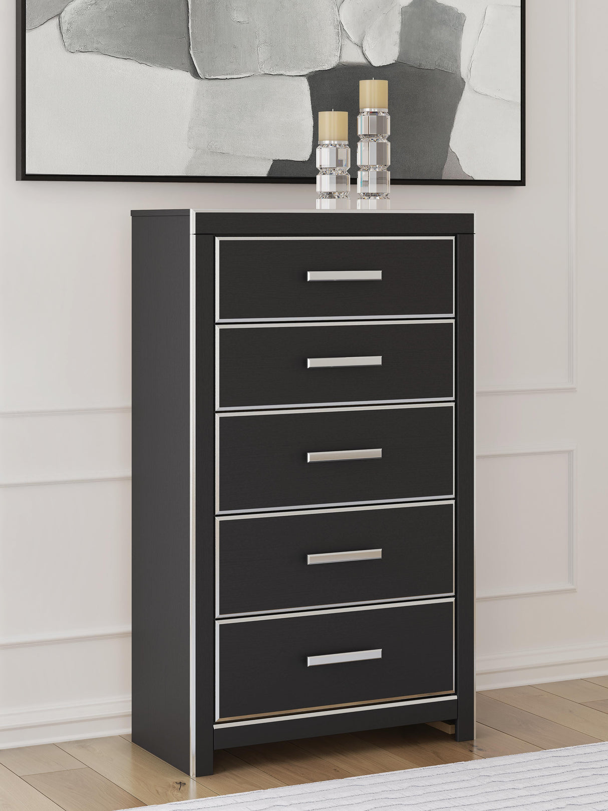 Zuraleus Black King Storage Bed, Dresser, Mirror, Chest and Nightstand from Ashley - Luna Furniture