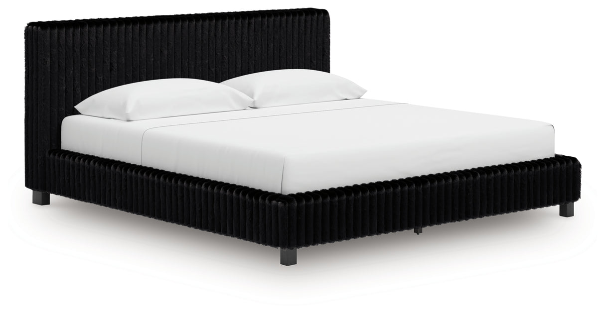 Zuraleus King Upholstered Bed, Dresser, Mirror and 2 Nightstands from Ashley Furniture - Luna Furniture