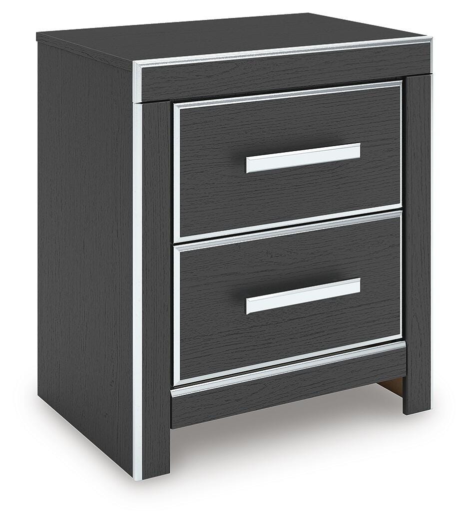 Zuraleus Black King Upholstered Bed, 2 Chests and 2 Nightstands from Ashley - Luna Furniture