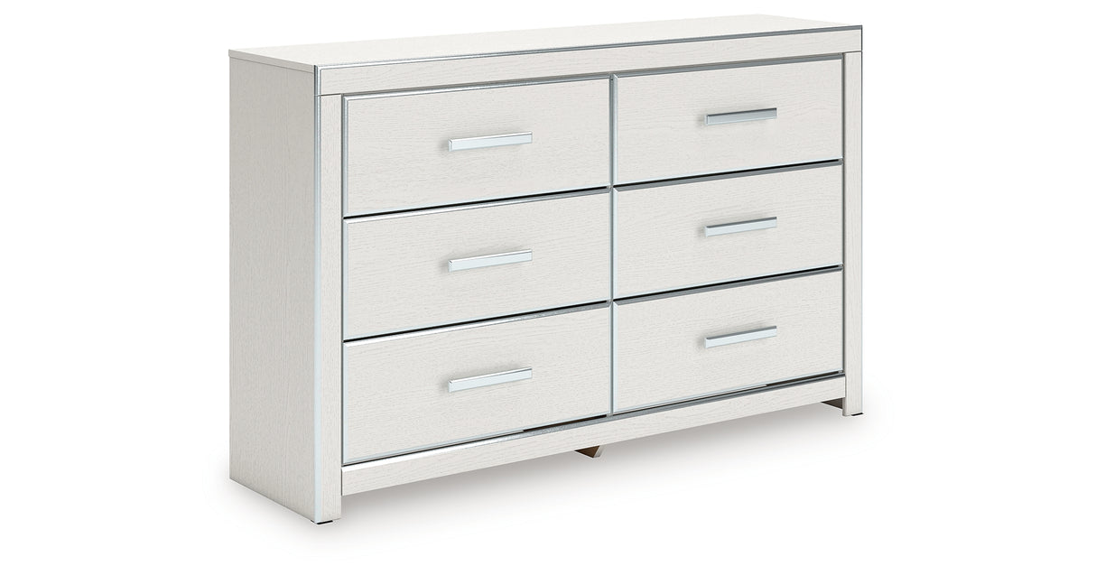Zuraleus White King Upholstered Panel Storage Bed with Dresser and Nightstand from Ashley - Luna Furniture