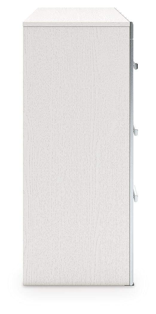 Zuraleus White King Upholstered Panel Storage Bed with Dresser and Nightstand from Ashley - Luna Furniture