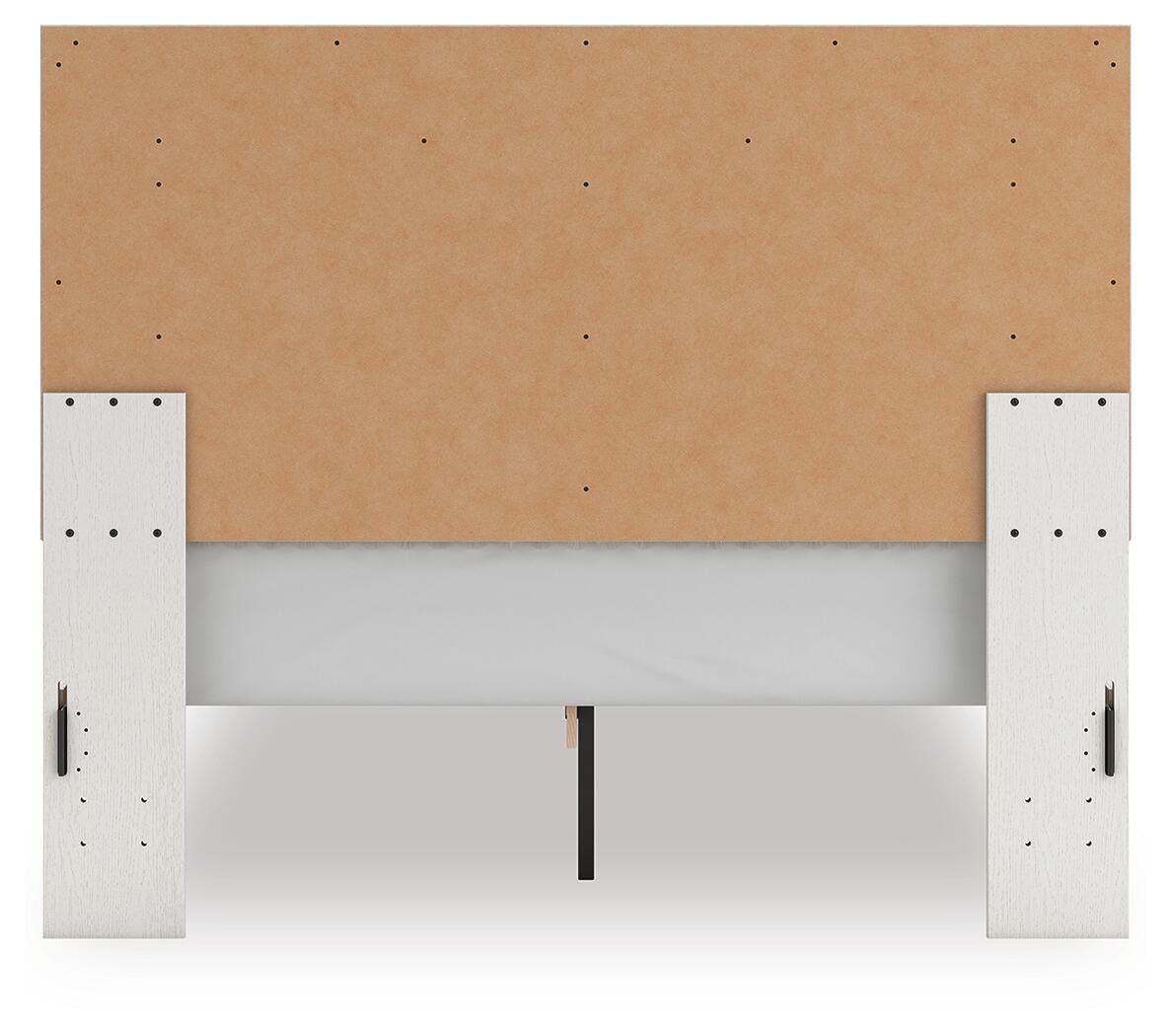 Zuraleus White Queen Upholstered Panel Bed with Mirrored Dresser and Chest from Ashley - Luna Furniture