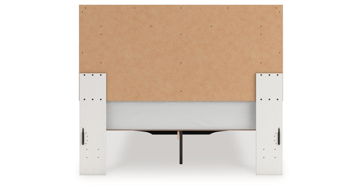 Zuraleus White Queen Upholstered Panel Storage Bed with Dresser and Chest from Ashley - Luna Furniture