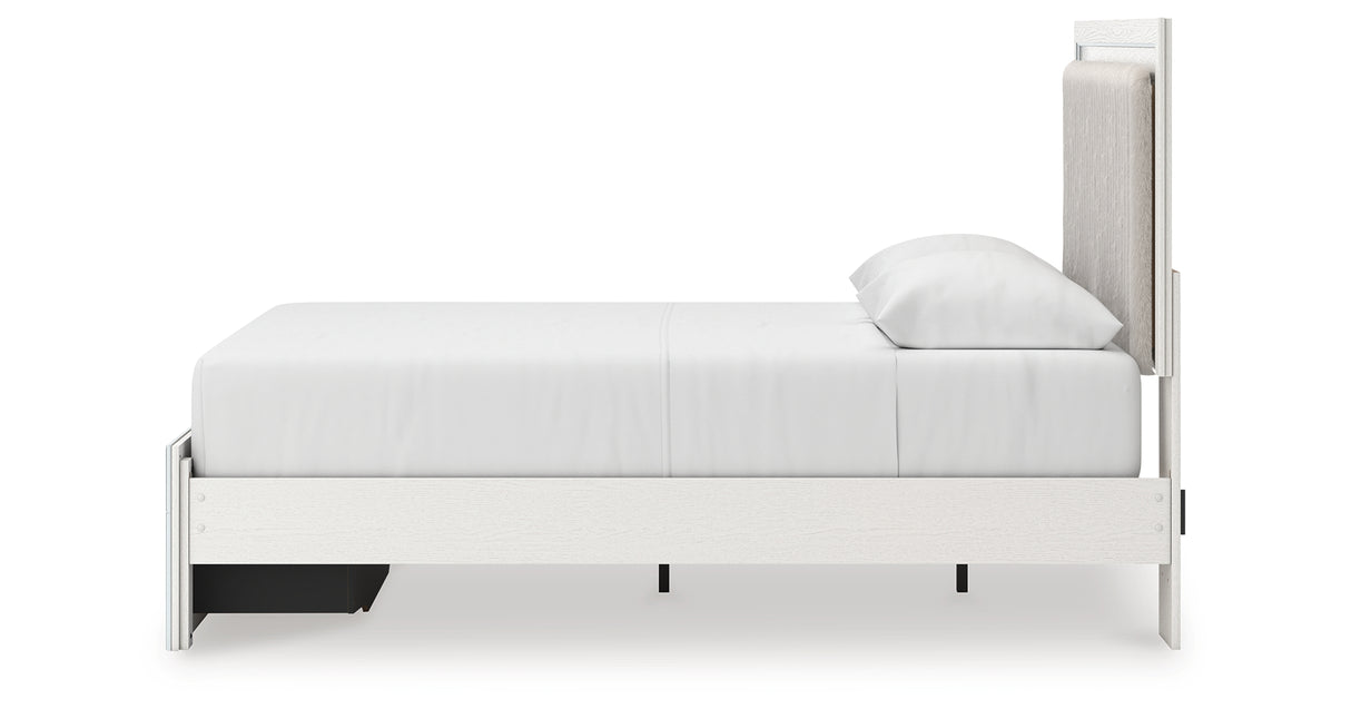 Zuraleus White Queen Upholstered Panel Storage Bed with Dresser and Chest from Ashley - Luna Furniture