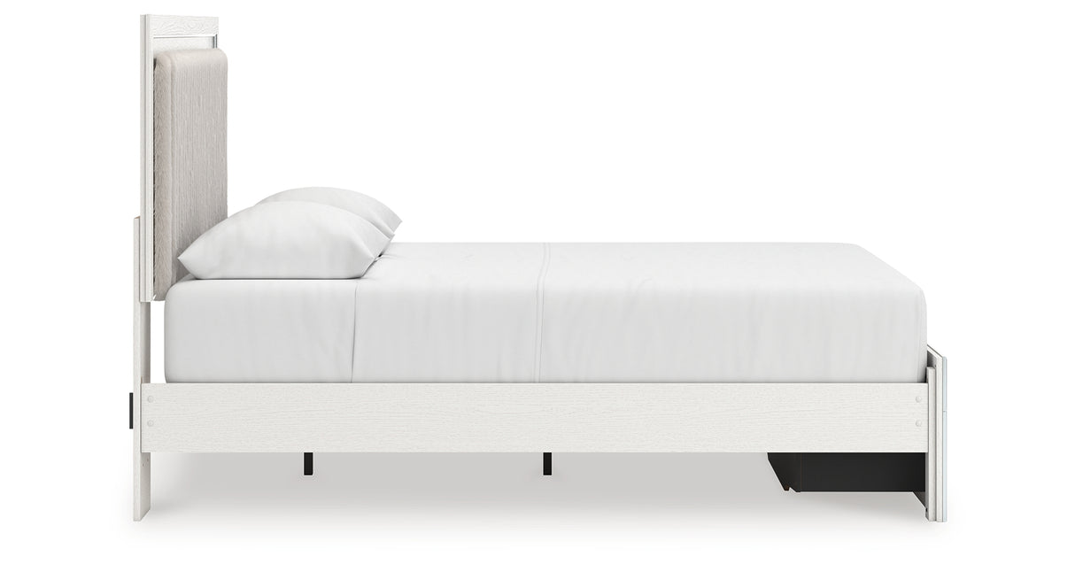 Zuraleus White Queen Upholstered Panel Storage Bed with Dresser and Chest from Ashley - Luna Furniture