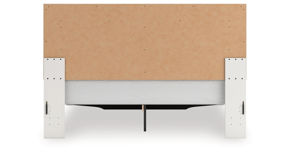 Zuraleus White King Upholstered Panel Storage Bed with Dresser and Nightstand from Ashley - Luna Furniture