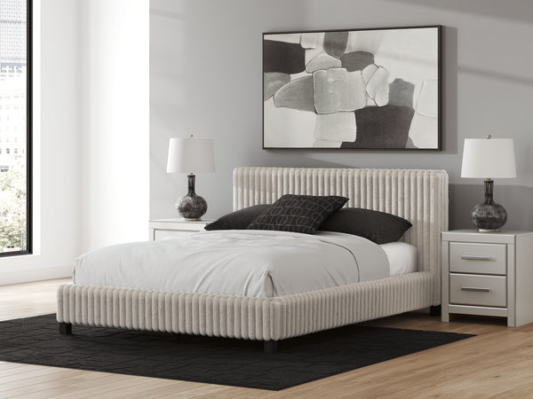 Zuraleus White Queen Upholstered Bed