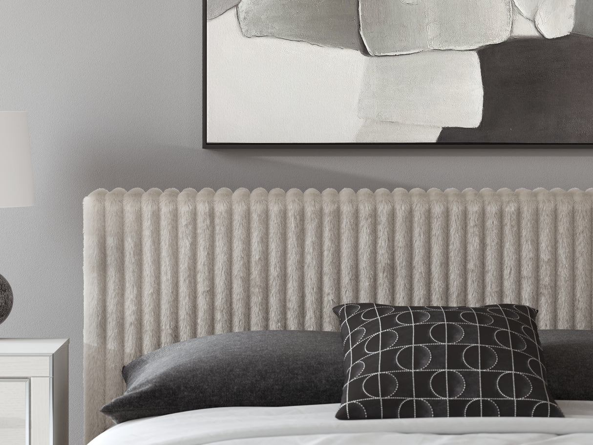 Zuraleus White California King Upholstered Bed with Chest and Nightstand from Ashley Furniture - Luna Furniture