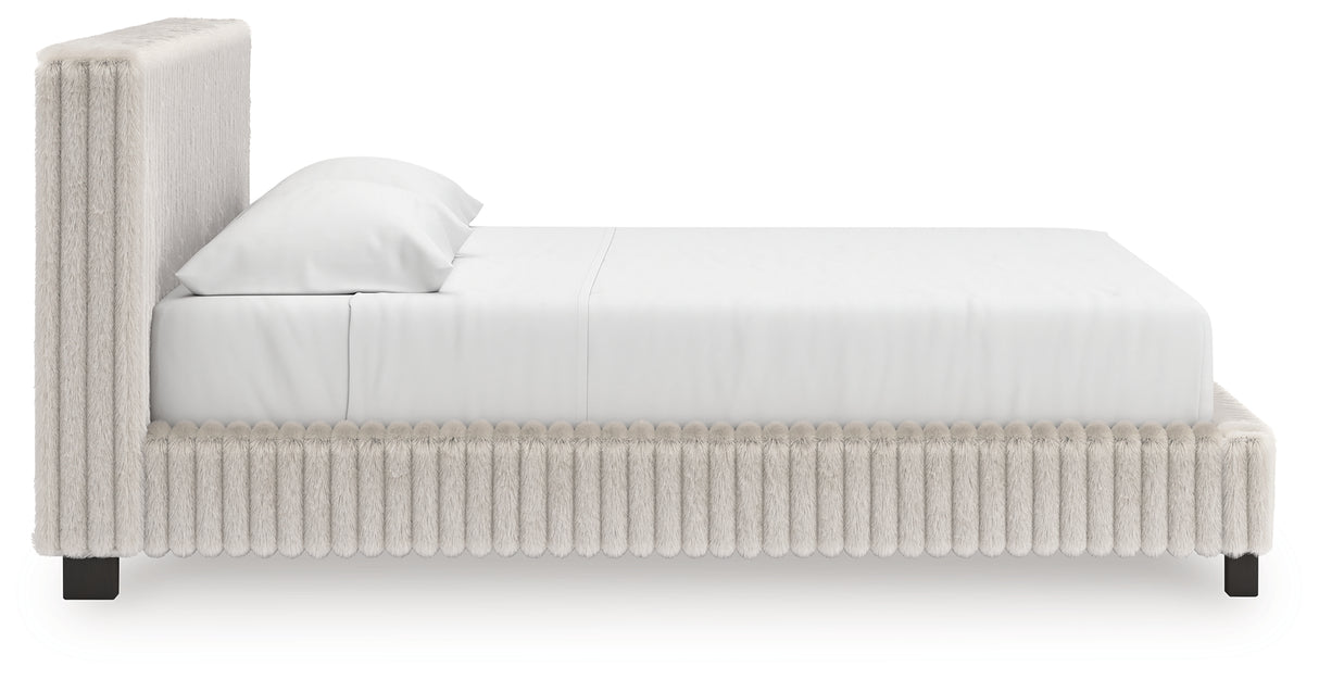 Zuraleus White California King Upholstered Bed from Ashley Furniture - Luna Furniture