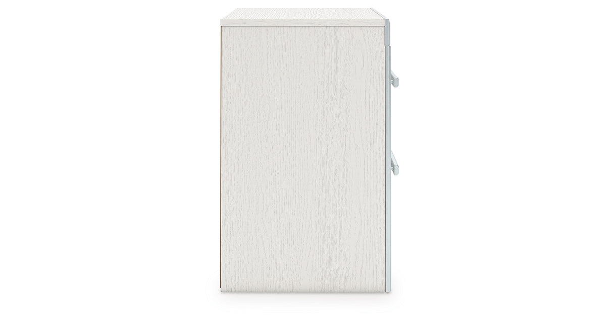 Zuraleus White King Upholstered Panel Storage Bed with Dresser and Nightstand from Ashley - Luna Furniture